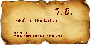 Tokár Bertalan névjegykártya